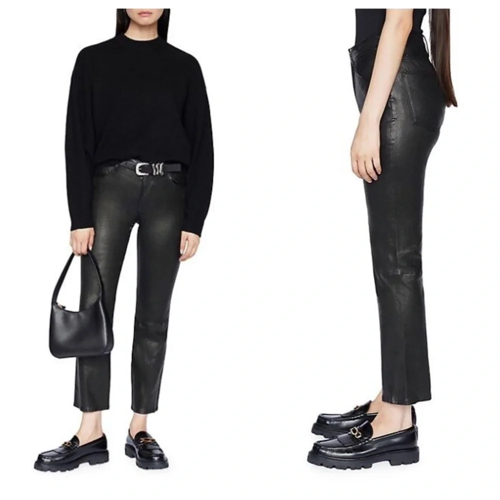 FRAME Le High Leather Pants Size 29 - Picture 2 of 12